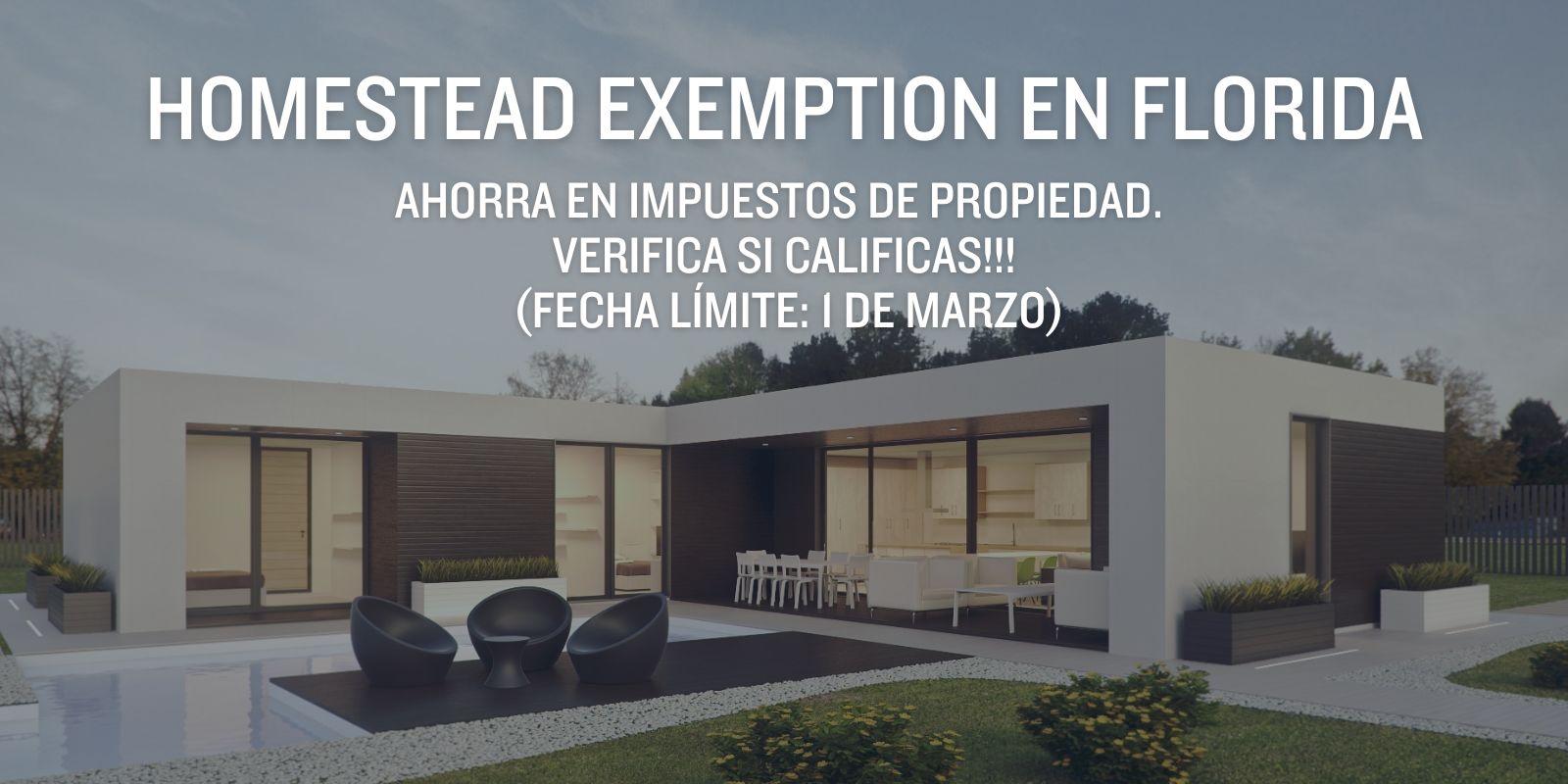 Homestead Exemption en Florida: descubre si calificas y cómo ahorrar cientos o miles de dólares en impuestos de propiedad. Información clave, requisitos, beneficios y enlaces para aplicar por condado.
