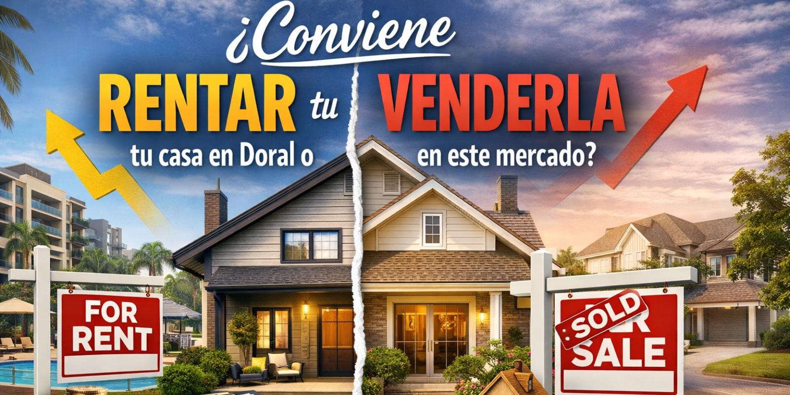 ¿Conviene rentar tu casa en Doral o venderla en este mercado?